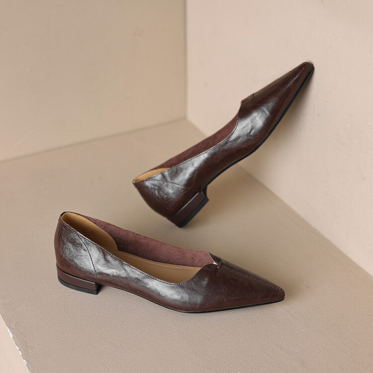Women's Point Leather Flats