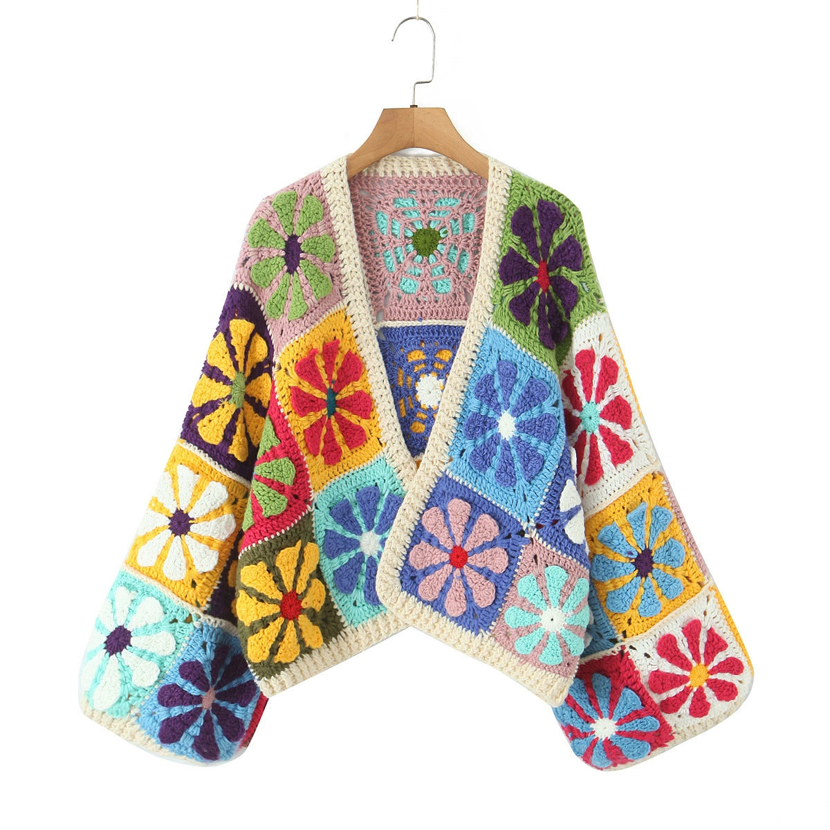 Marisol™ | Bohemian Patchwork Crochet Cardigan
