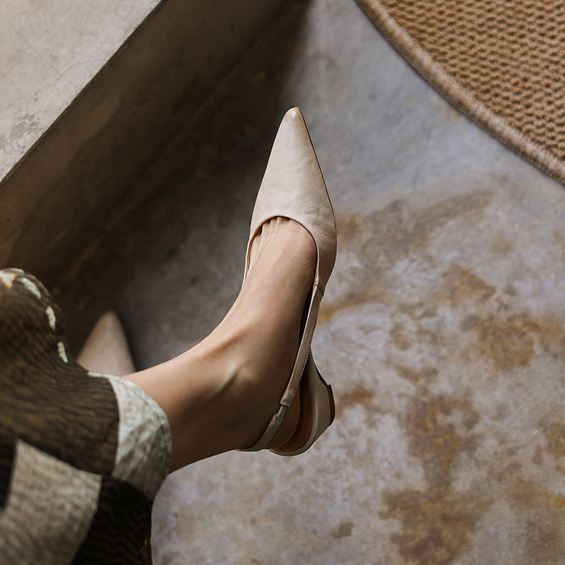 Women's Sculpt Leather Heels