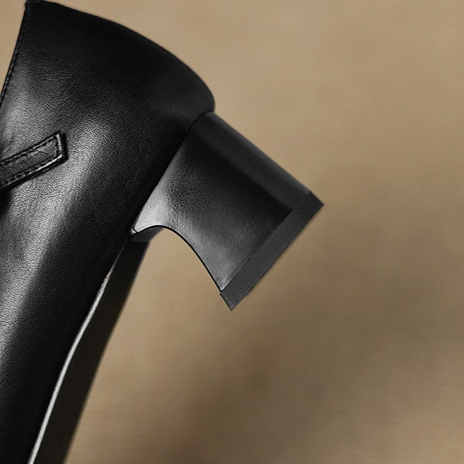 Women's Leather Kitten Heels