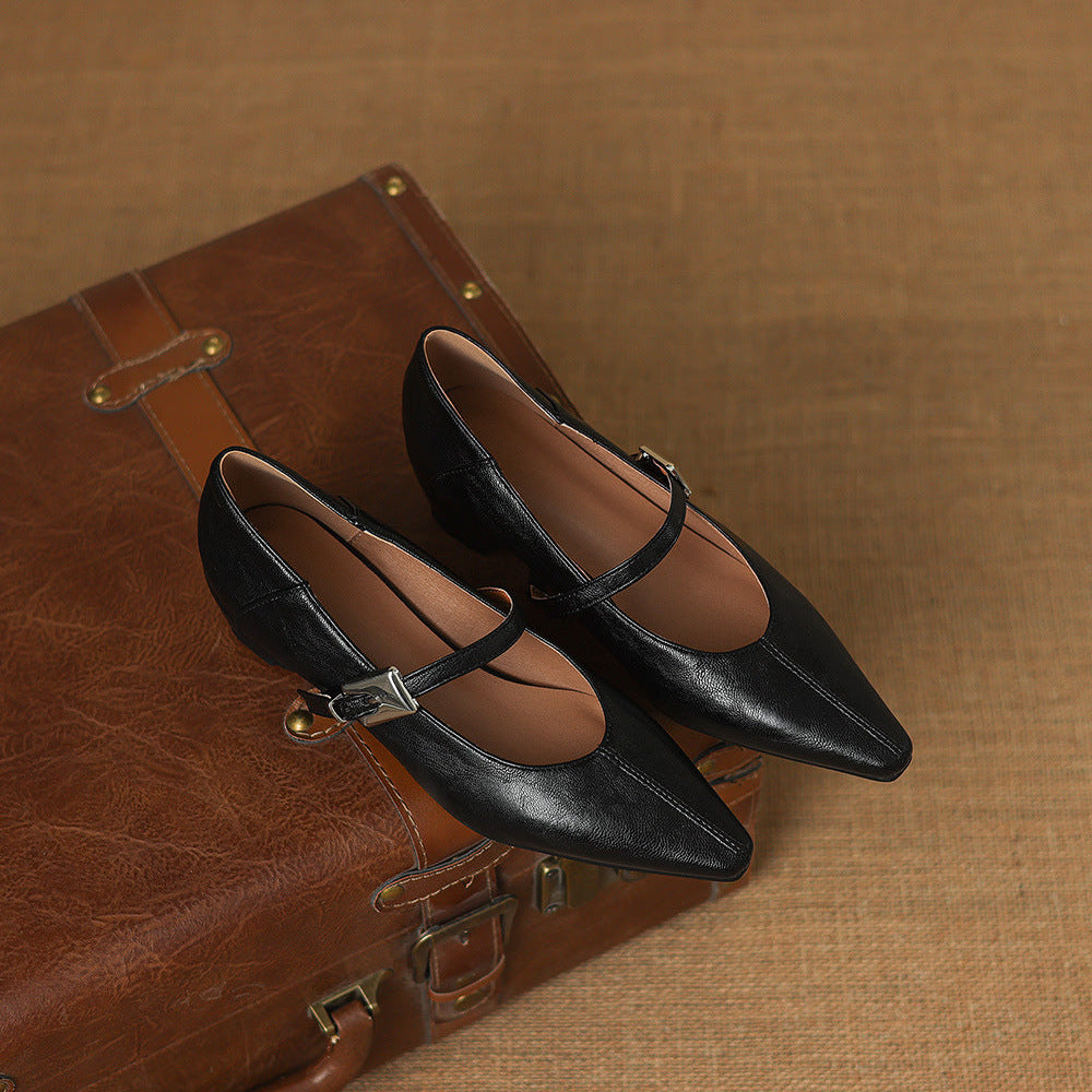 Lourette™ | Pointed-Toe Mary Jane Flat