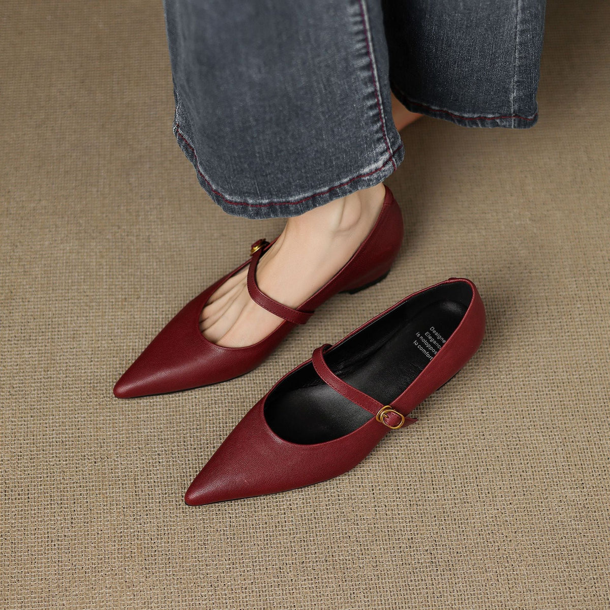Women's Lambskin Leather Mary Janes