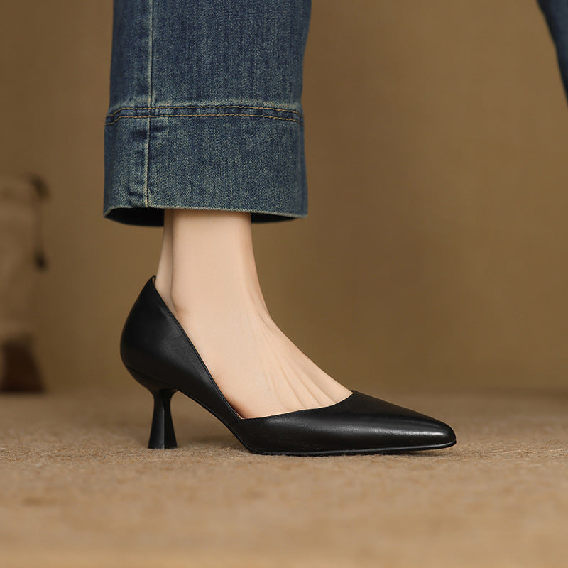 Women's Curve Leather Heels