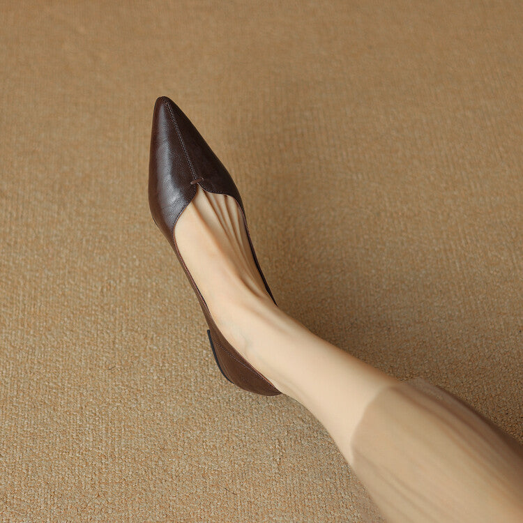 Women's Point Leather Flats