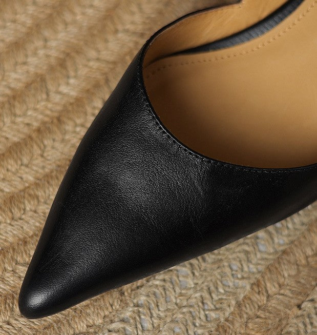 Women's Leather Kitten Heels