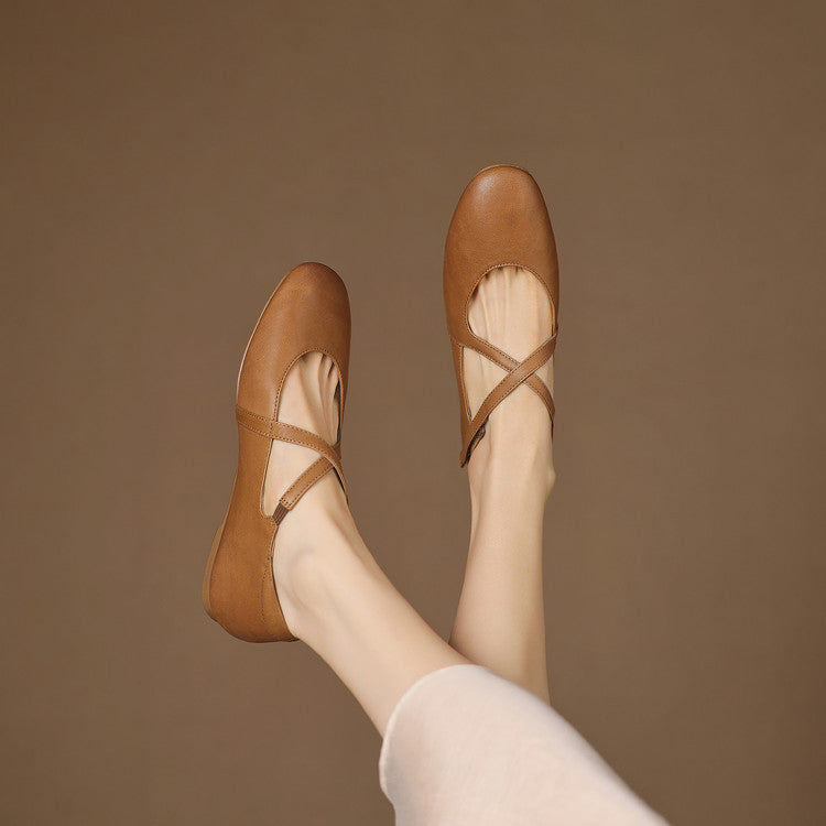 Ottavia™ | Cross-Strap Ballet Flats