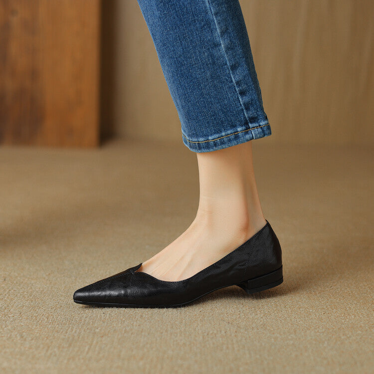 Women's Point Leather Flats
