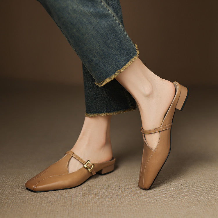 Women's Sculpt Leather Mules