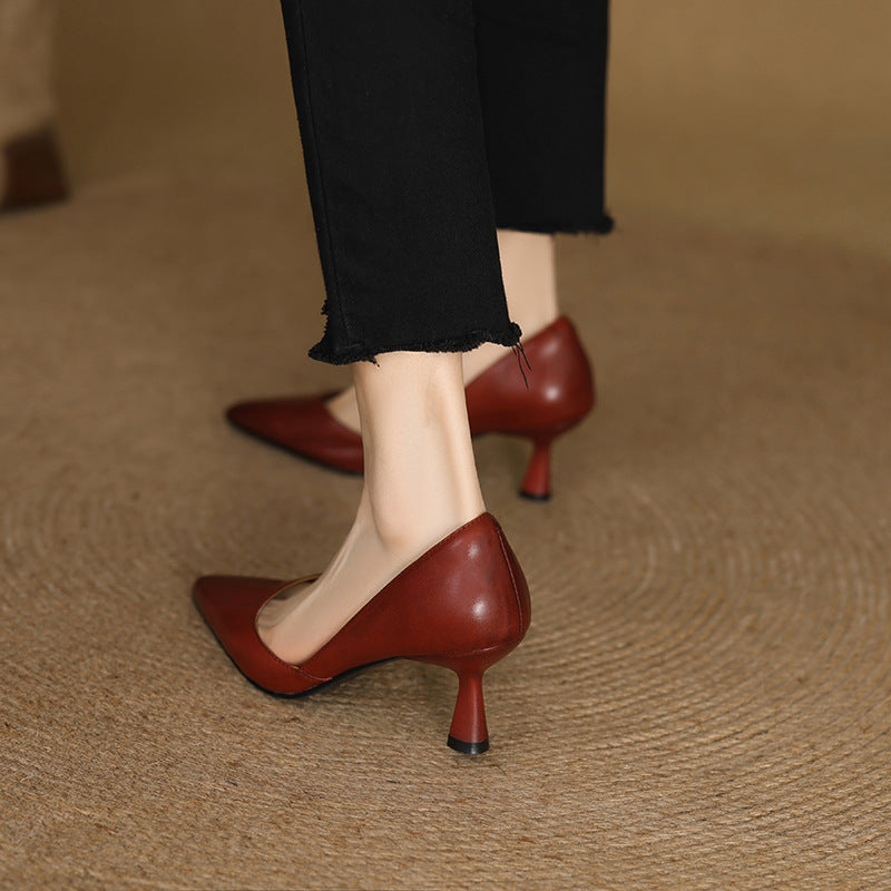 Women's Curve Leather Heels