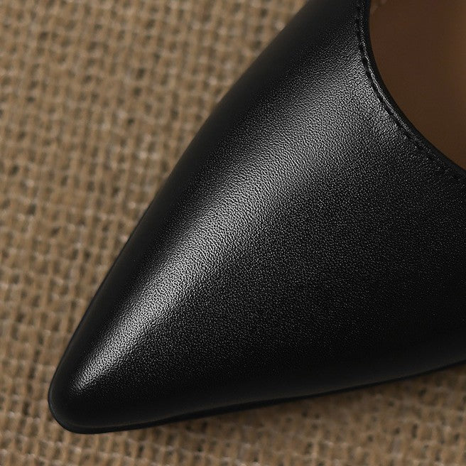Women's Leather Kitten Heels