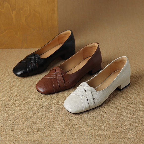 Women's Woven Leather Flats