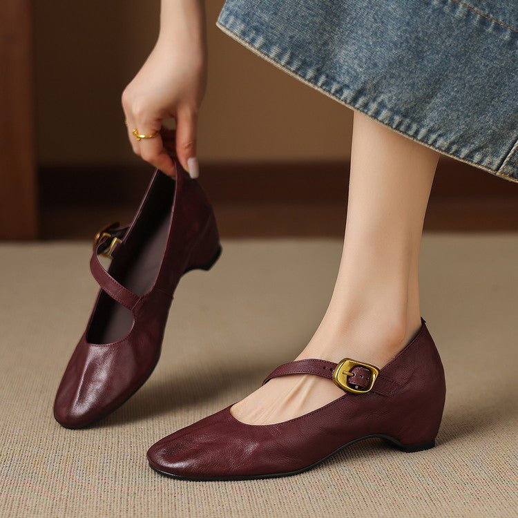 Glenara™ | Round-Toe Mary Jane Flat