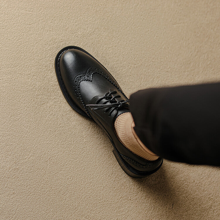 Women's Brogue Leather Oxfords