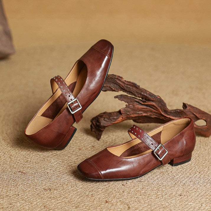 Women's Leather Mary Janes