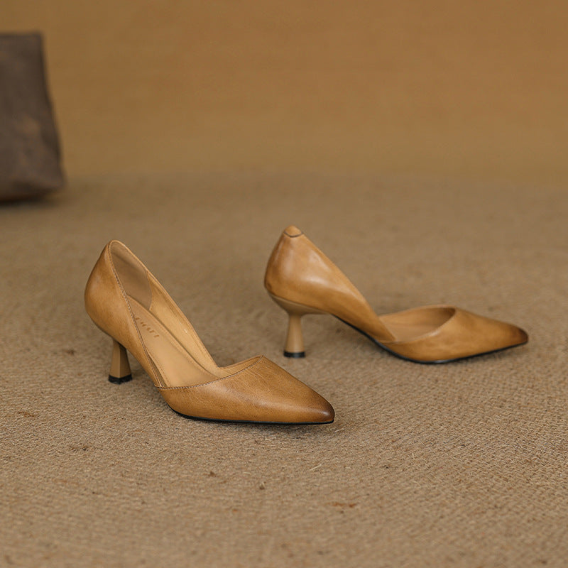 Women's Curve Leather Heels