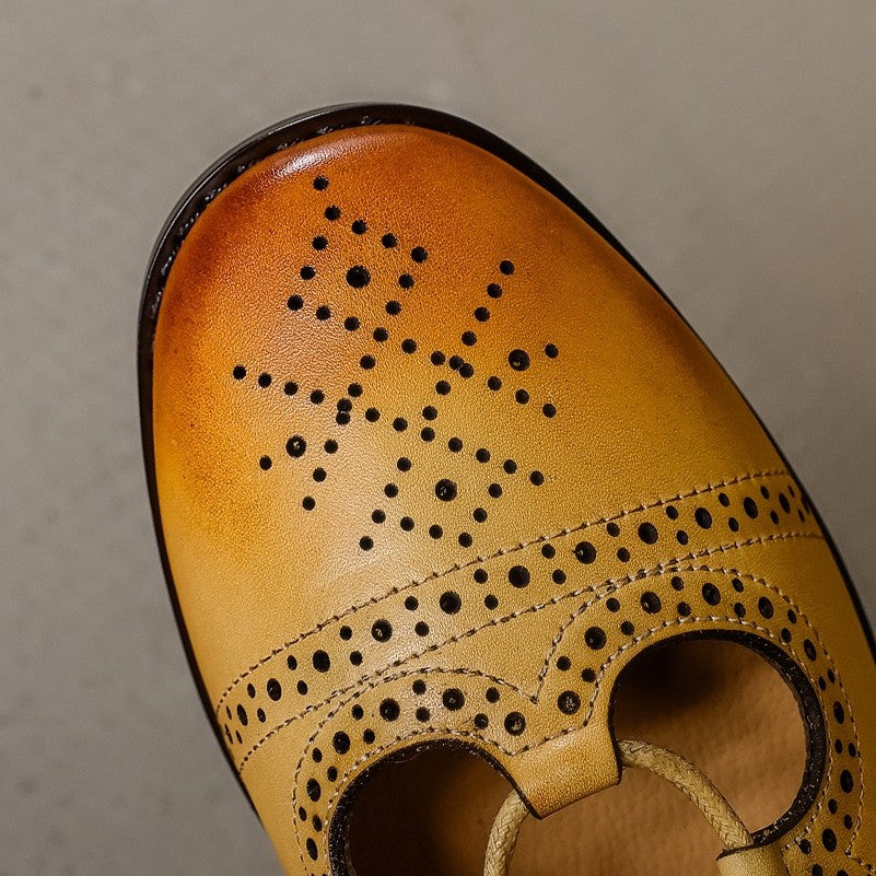 Women's Brogue Leather Oxfords
