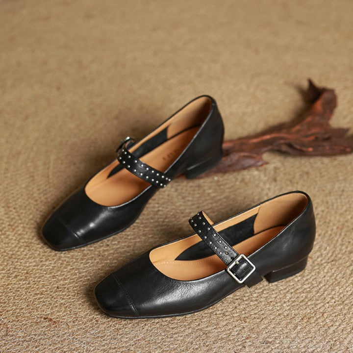 Women's Leather Mary Janes
