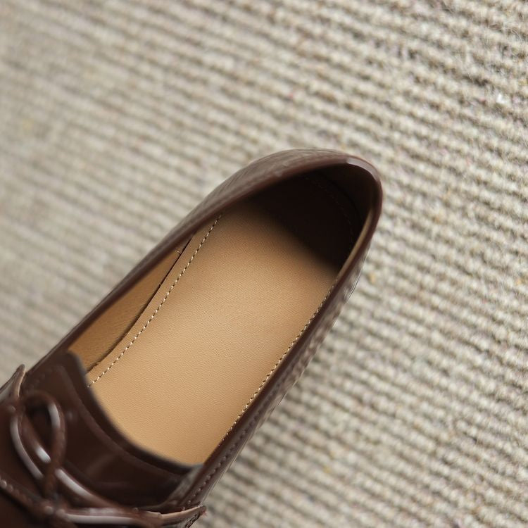 Women's Tassel Leather Loafer Pumps