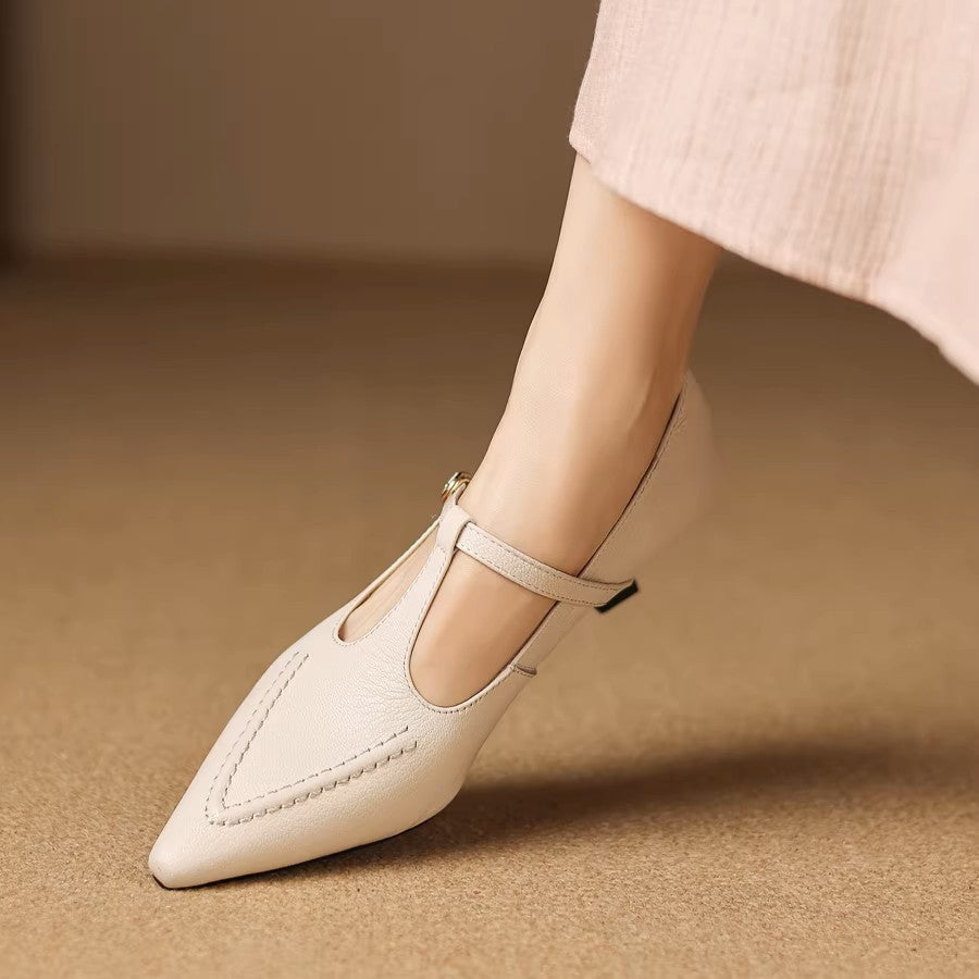 Fiorella™ | T-Strap Kitten Heel Pumps