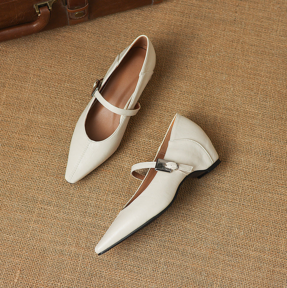 Lourette™ | Pointed-Toe Mary Jane Flat