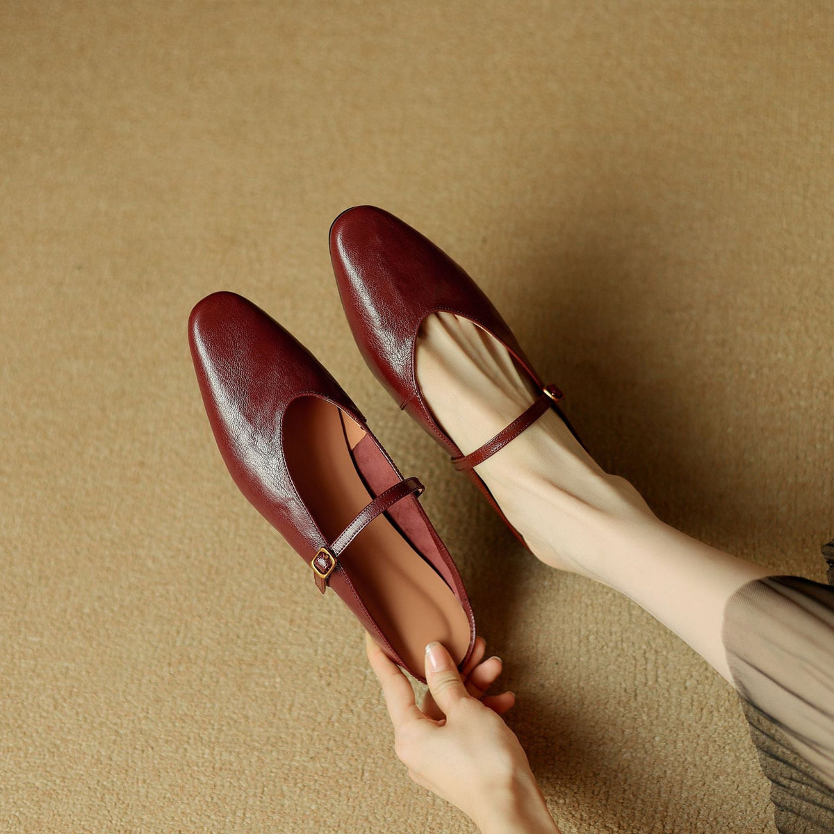 Women's Leather Strap Mules