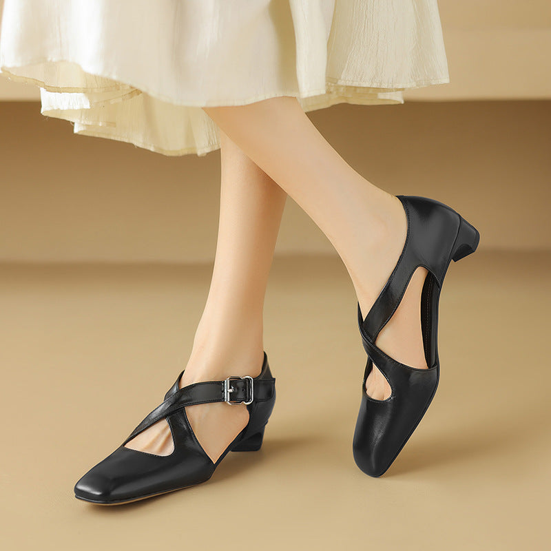 Women's D'Orsay Leather Heels