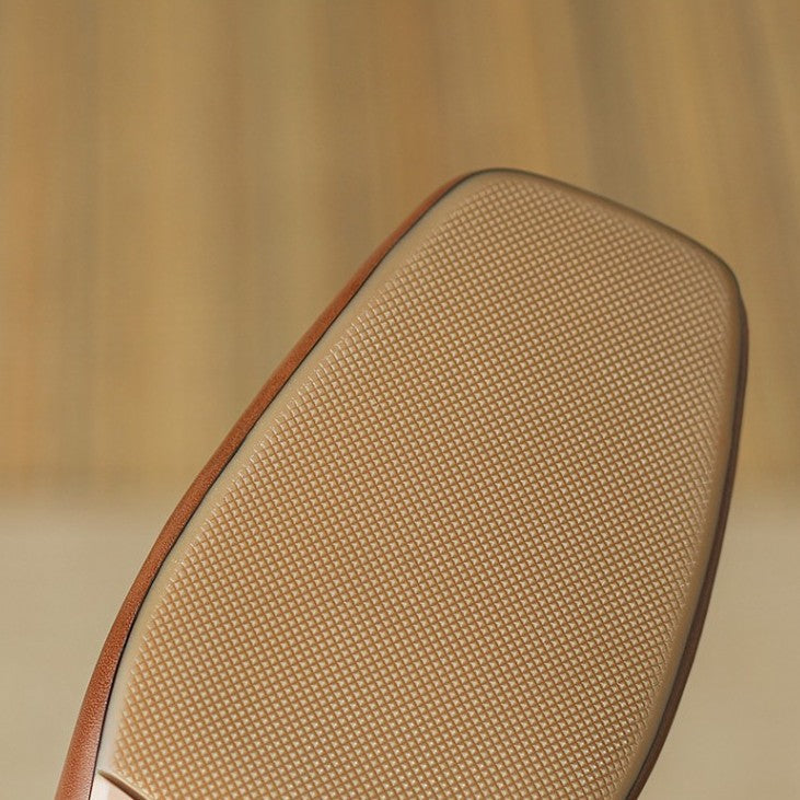 Women's Square Leather Pumps