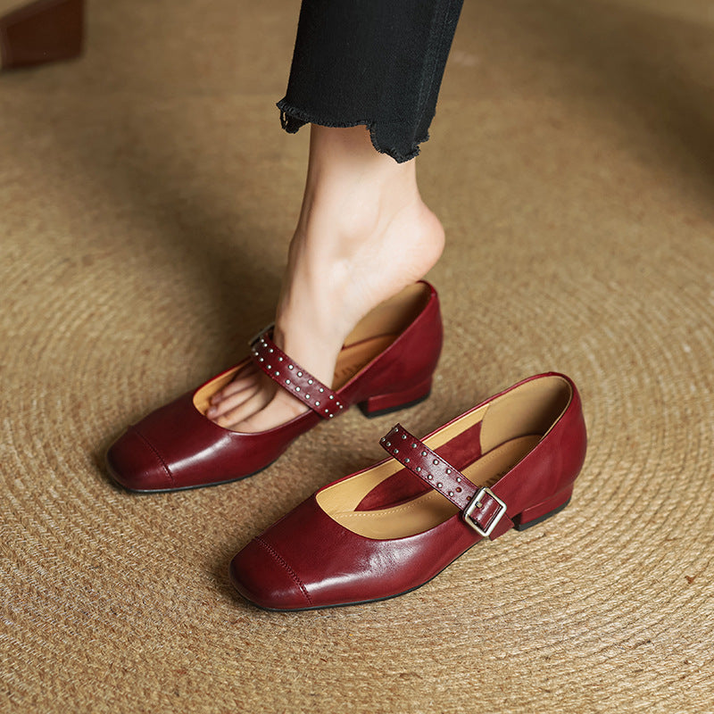 Women's Leather Mary Janes
