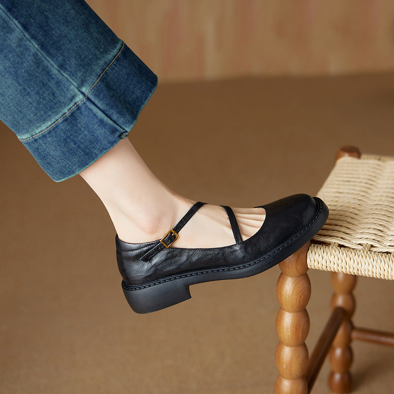 Women's Leather Mary Janes