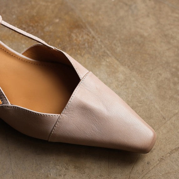 Women's Leather Slingback Heels