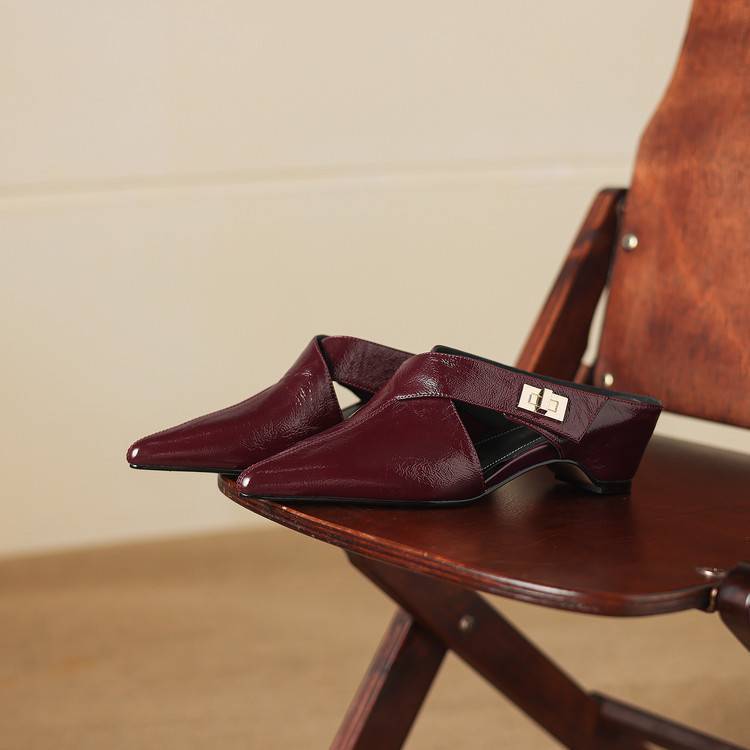 Women's Leather Sculpt Mules