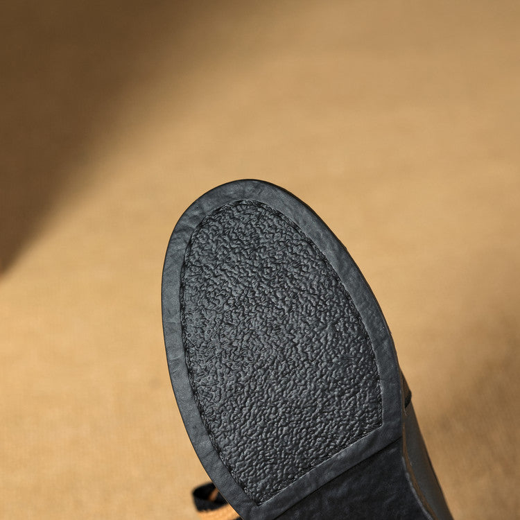 Women's Bow Leather Loafers