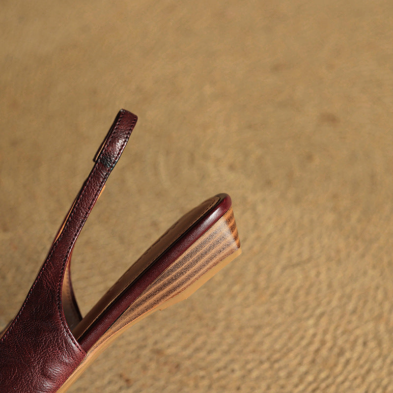 Women's Slingback Leather Flats
