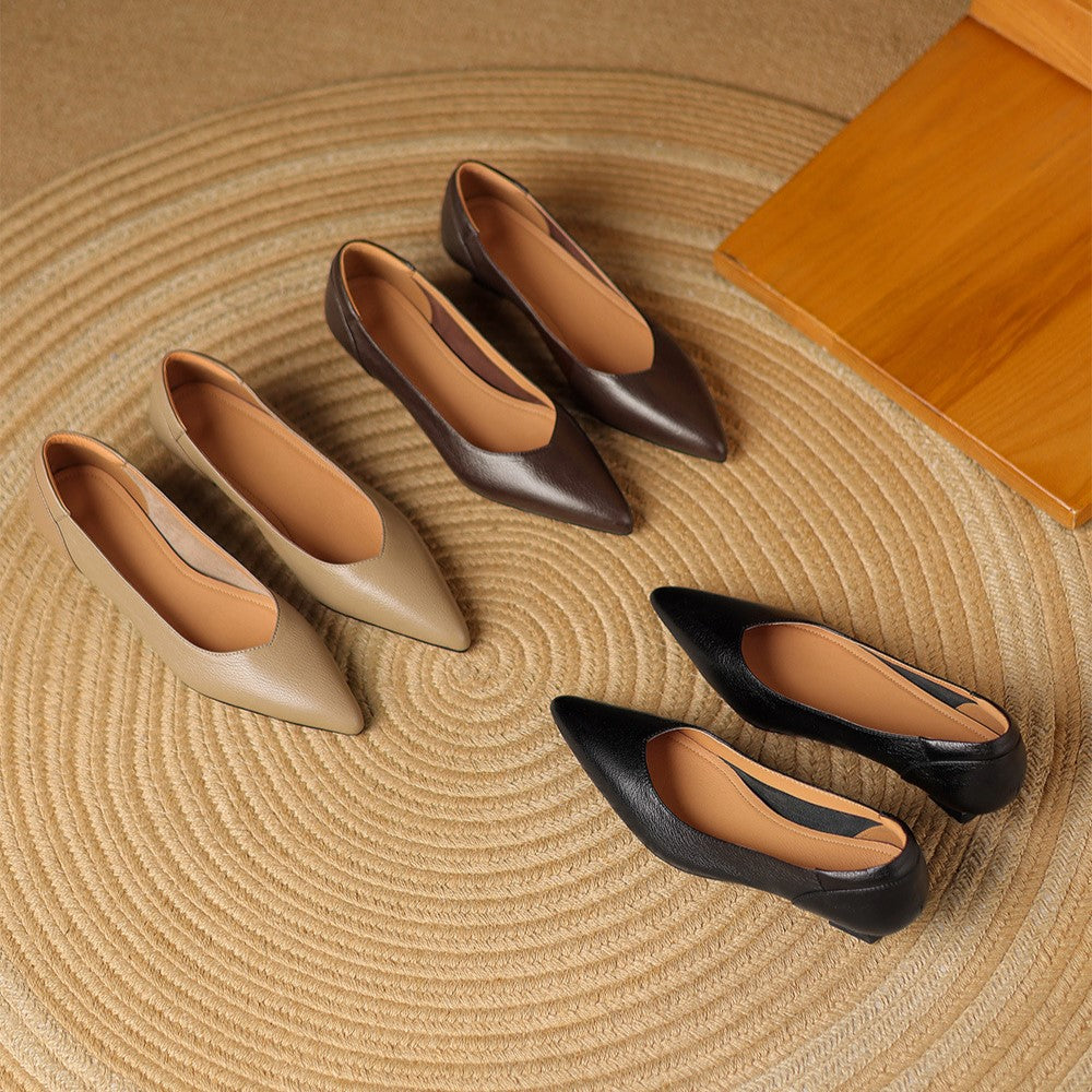 Women's Sculpted Leather Pumps