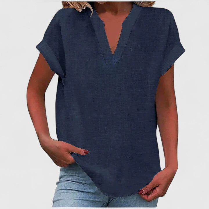 Comfortable V-Neck Blouse