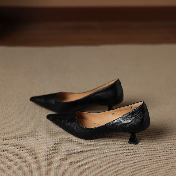 Women's Leather Low Pumps