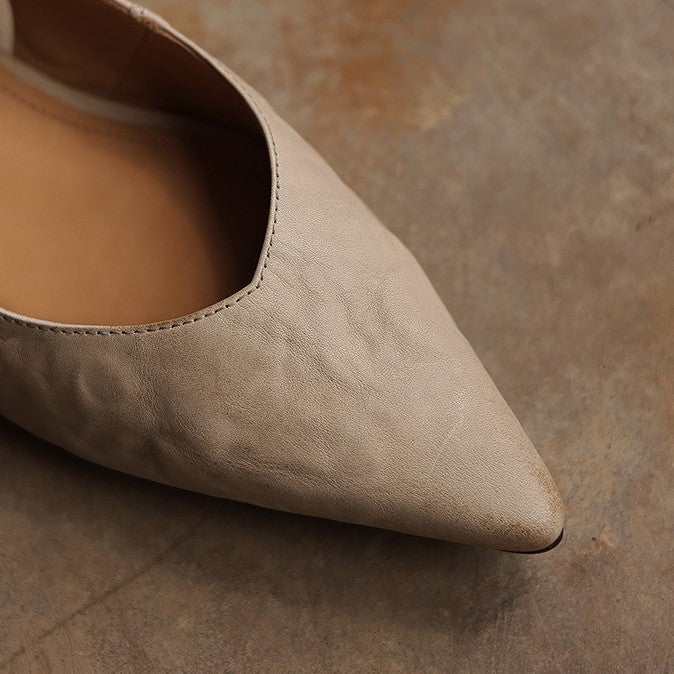 Women's Slingback Leather Flats