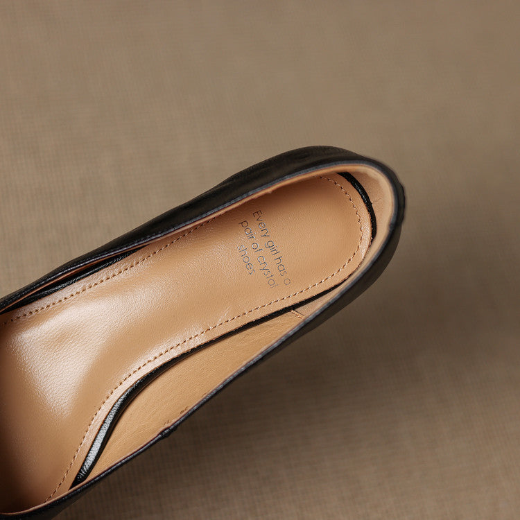 Women's Leather Low Pumps
