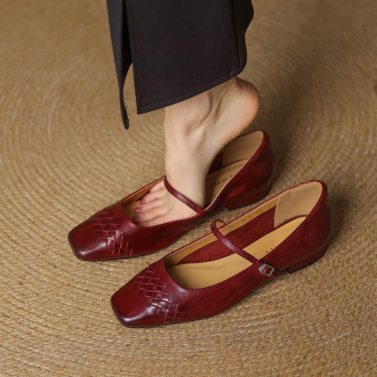 Avonrose™ | Square-Toe Mary Jane Flat