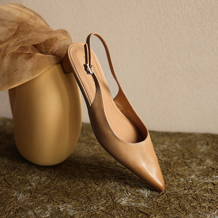 Women's Leather Slingback Heels