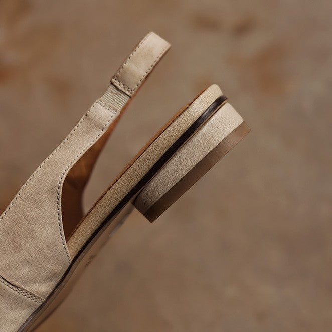 Women's Slingback Leather Flats