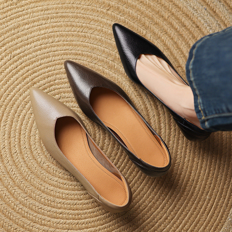 Women's Sculpted Leather Pumps