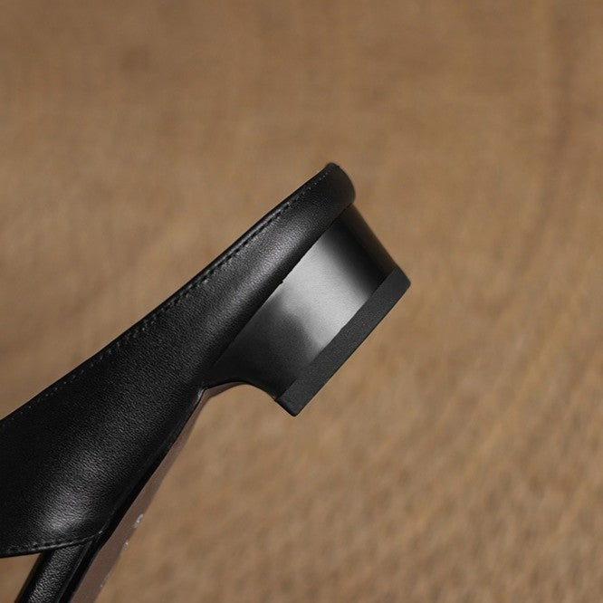 Women's Cross Leather Mules