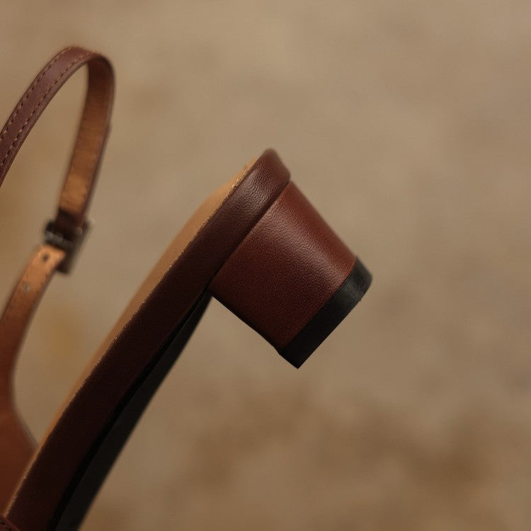 Women's Leather Slingback Heels