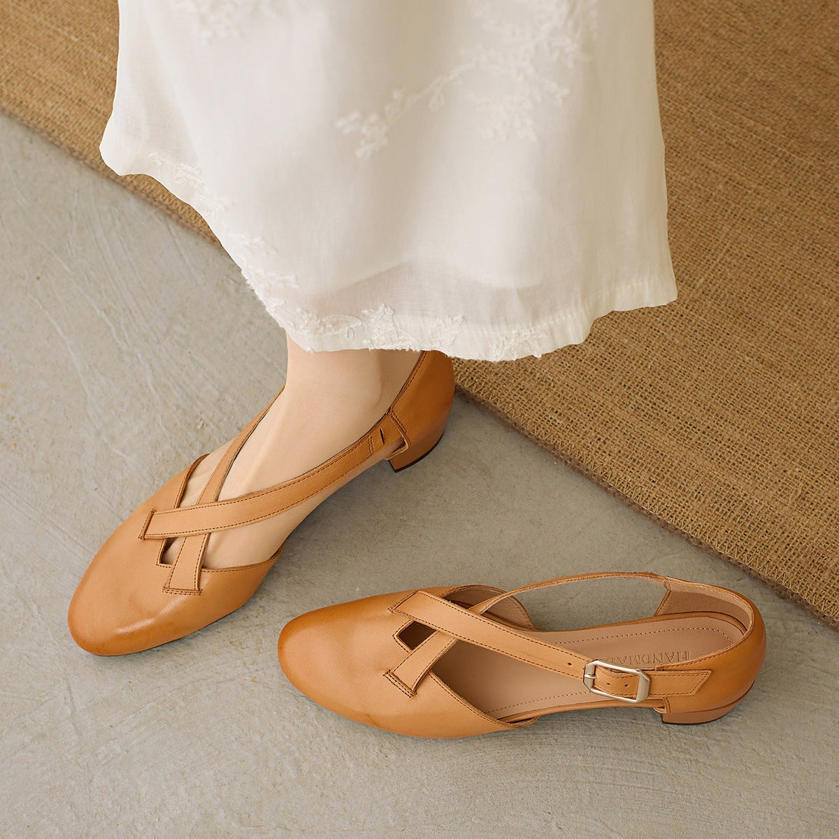Women's Crossstrap Leather Heels