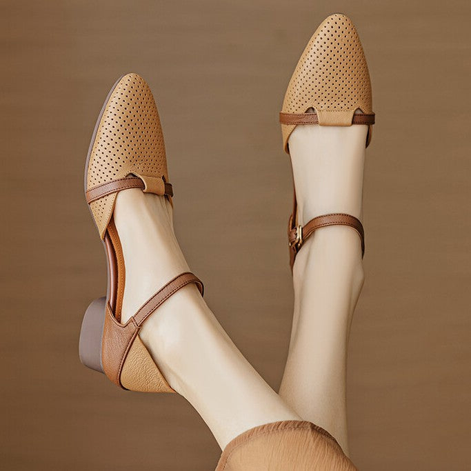 Women's Leather Slingbacks