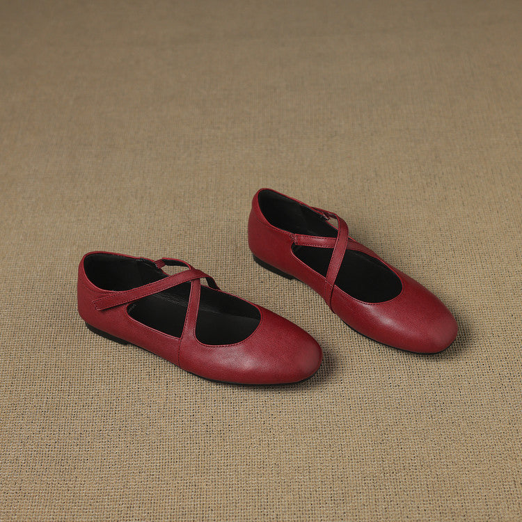 Ottavia™ | Cross-Strap Ballet Flats