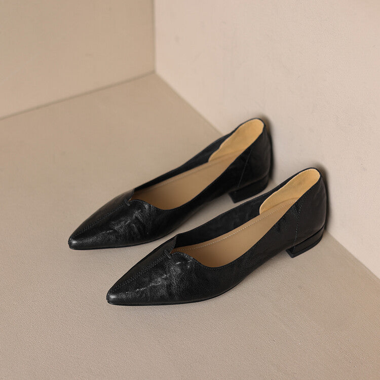 Women's Point Leather Flats