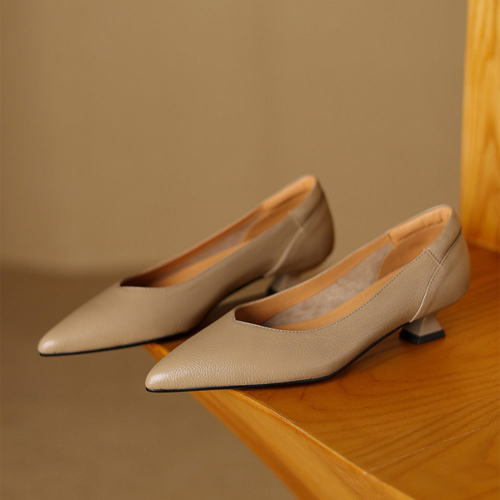 Women's Sculpted Leather Pumps