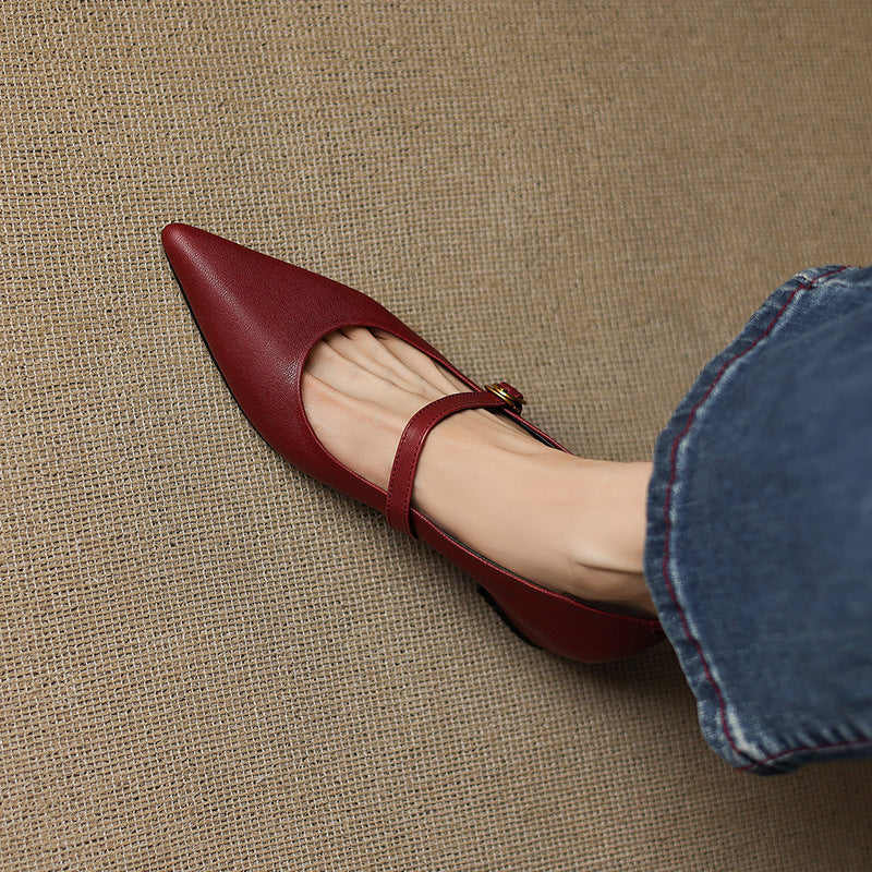 Women's Lambskin Leather Mary Janes